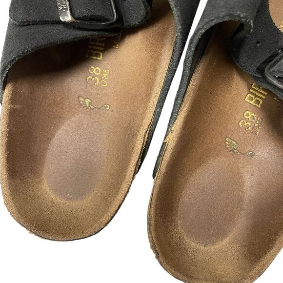 Birkenstock Black Arizona Footbed Sandals SIZE 38 = USA SIZE 7 – SIZE 7.5 - Picture 4 of 6